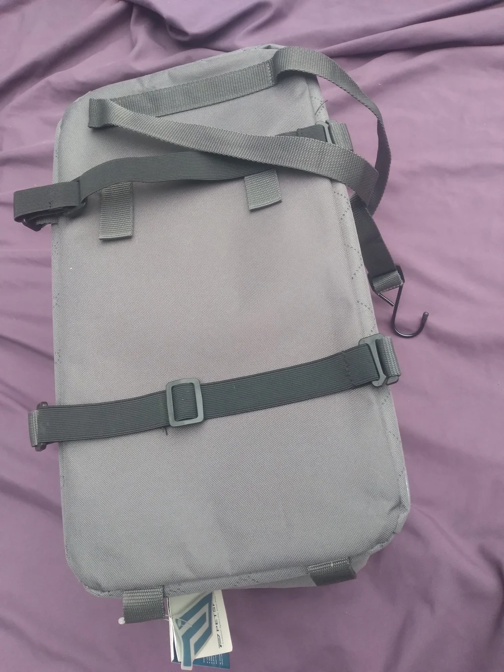 Petmate Quilted Gray and White Plush Dog Travel Carrier